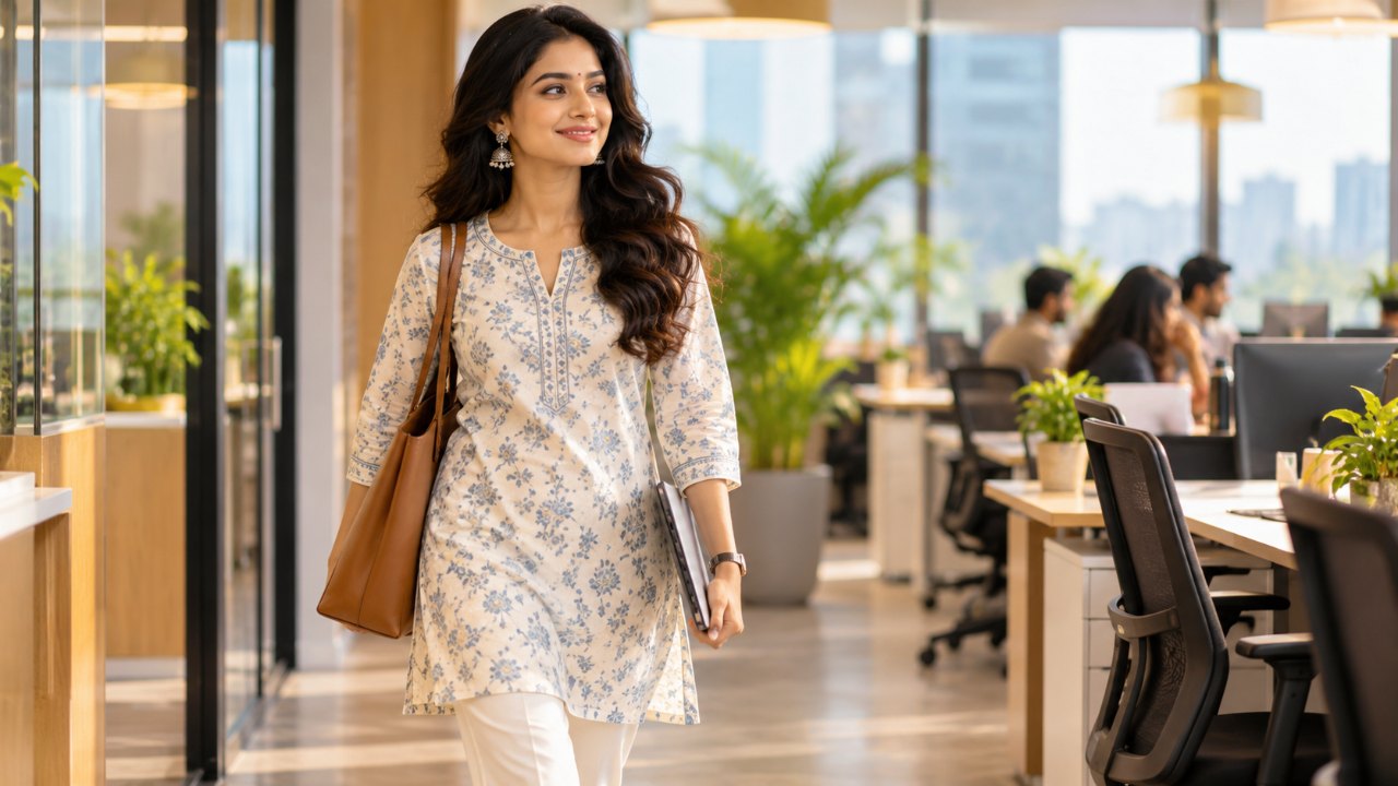 Office-Wear Kurtis: How to Dress Smart Without Feeling Stiff