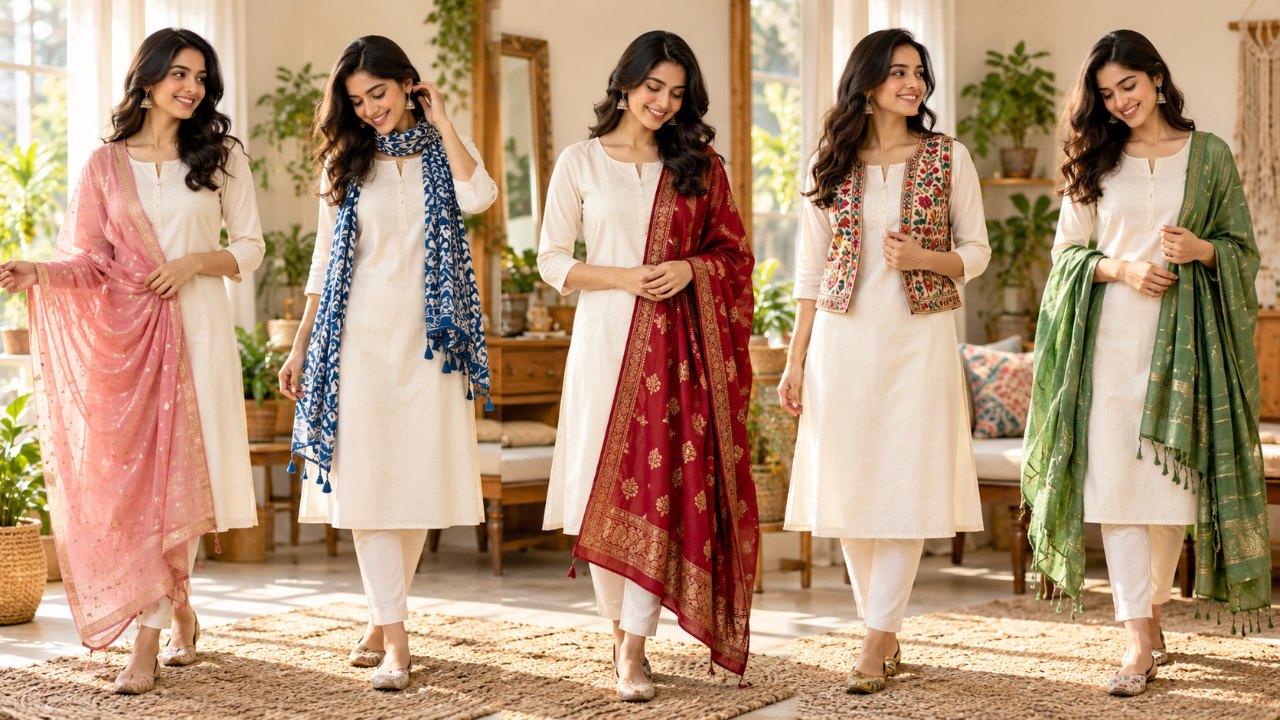 Five ways to style one plain kurti