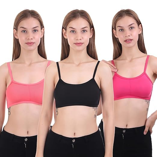 Cotton Sports Bra Pack of 3
