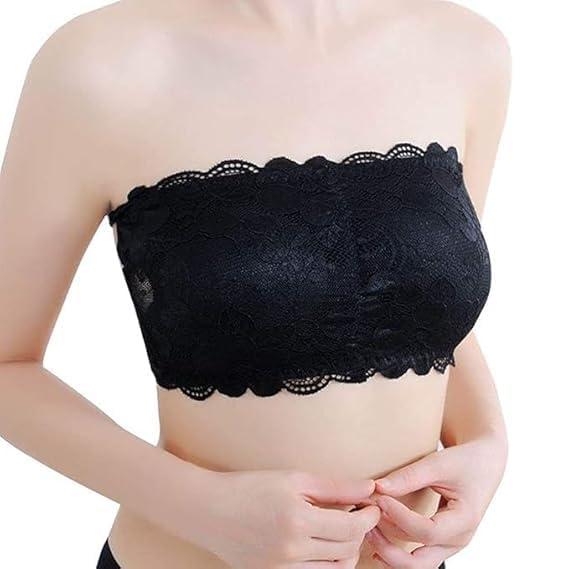 Floral Lace Bandeau Tube Bra
