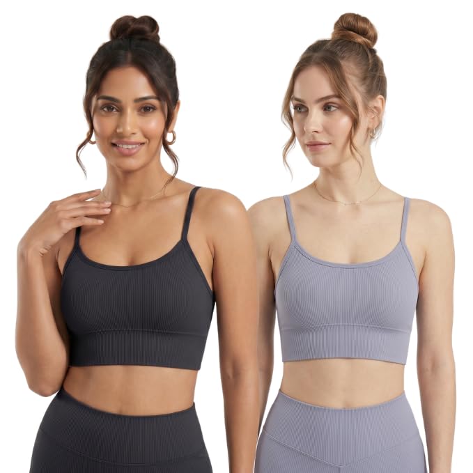 Ribbed Seamless Wirefree Sports Bra